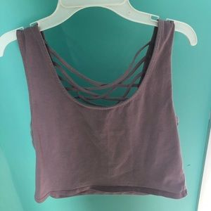 Purple cropped tank top